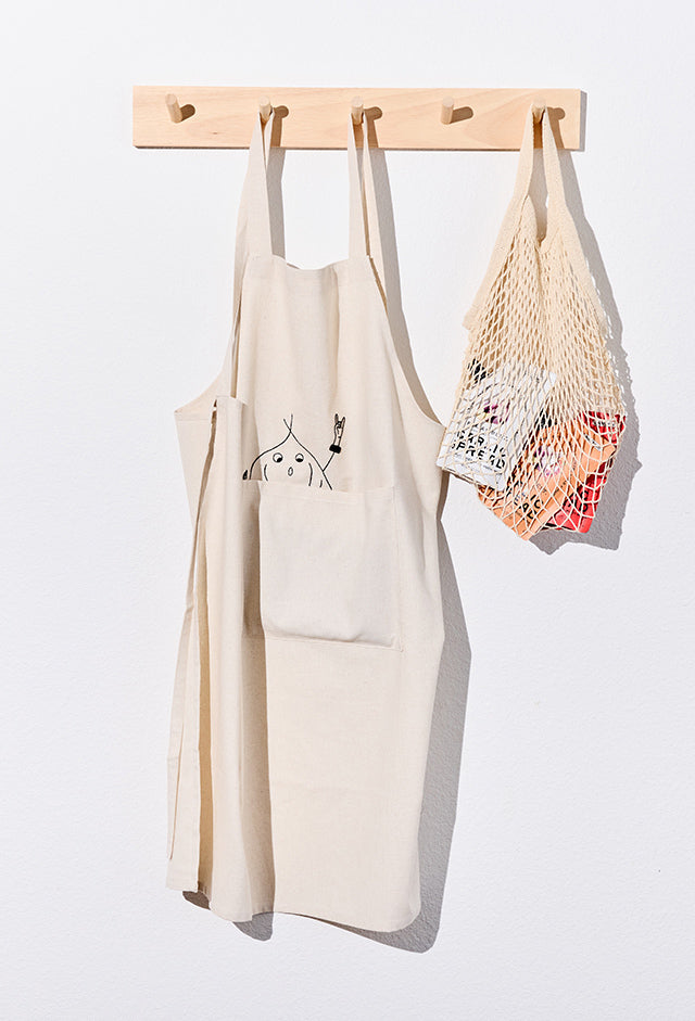 Hand Embroidered Linen Apron