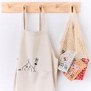 Hand Embroidered Linen Apron