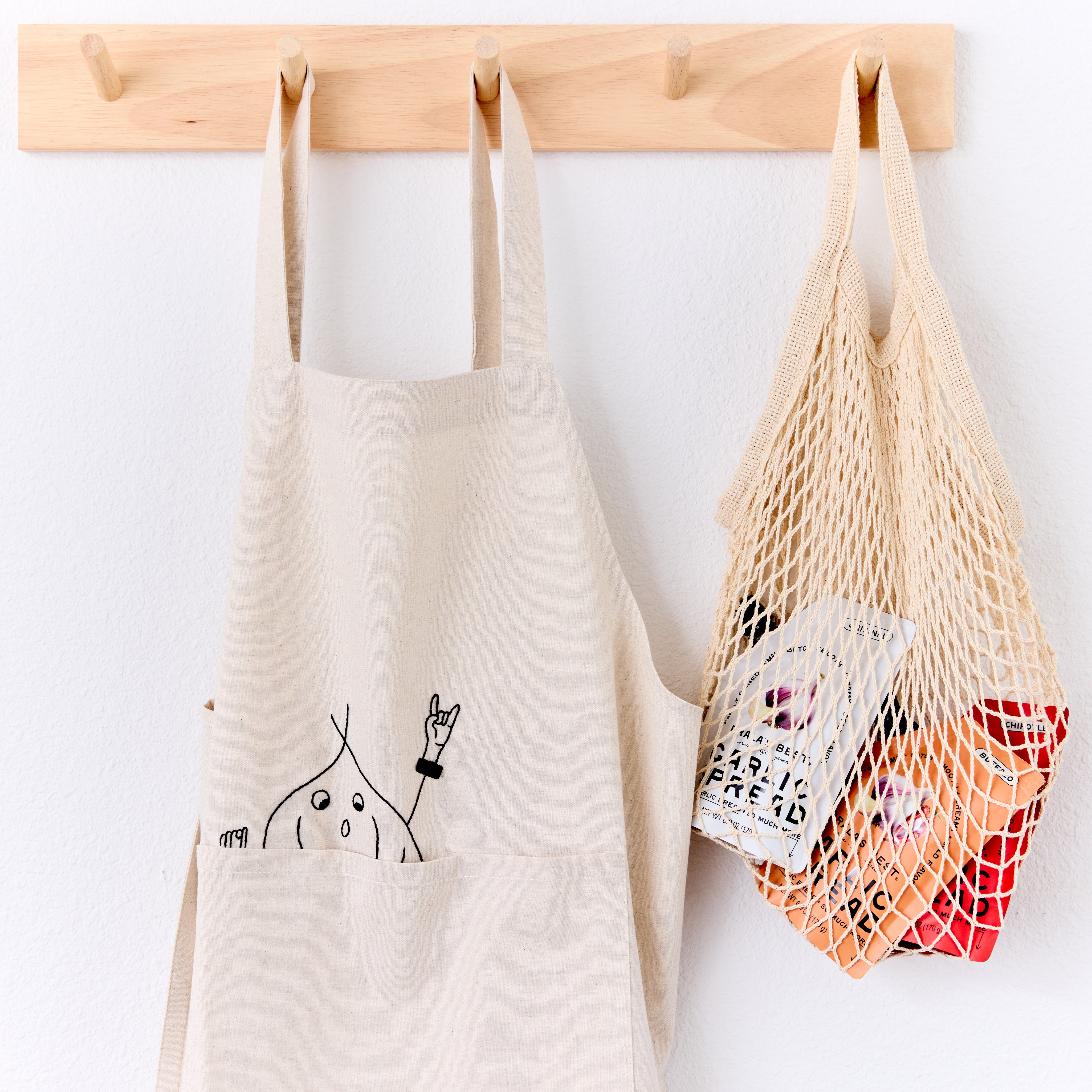 Hand Embroidered Linen Apron