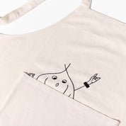 Hand Embroidered Linen Apron