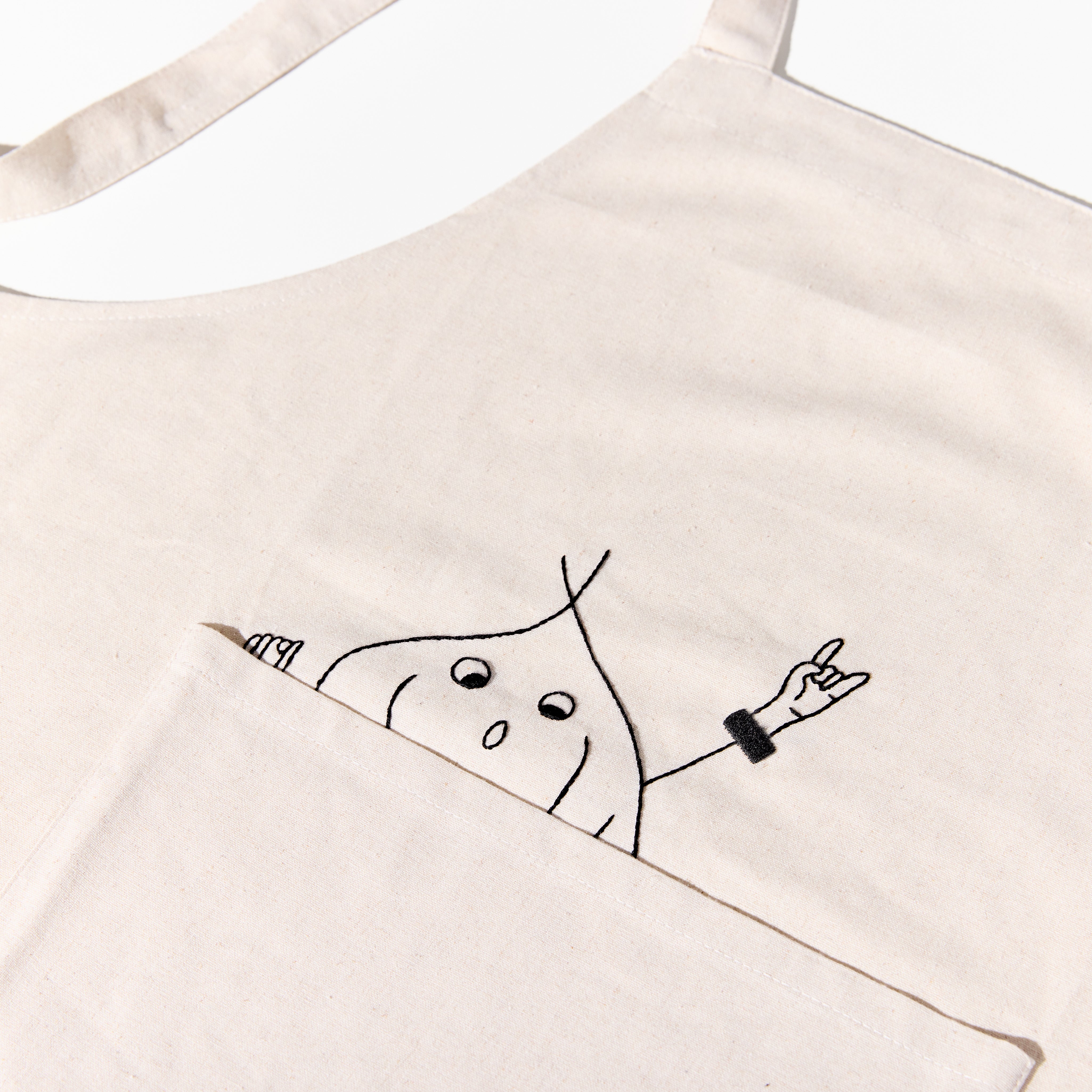Hand Embroidered Linen Apron